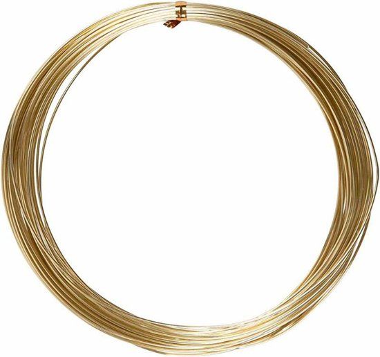 Panda - Alu draad, dikte 1 mm, goud, rond, 16m