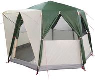 vidaXL Cabin Tent 3-Person Green and White