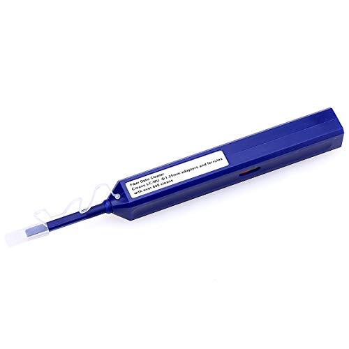 KELUSHI Één klik Vezel Optische Schonere Schakelaar het Gezicht Vezel Schoonmakende Pen voor 1.25mm LC/MU Schakelaars (Blauw)