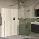 Brauer Void - Inloopdouche - Helder Glas - 100 x 200 cm - incl. Glascoating - PVD RVS-Kleurig Geborsteld
