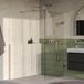 Brauer Void - Inloopdouche - Helder Glas - 100 x 200 cm - incl. Glascoating - PVD RVS-Kleurig Geborsteld