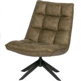 WOOOD Jouke Draaifauteuil - Kunstleer - Groen
