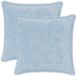 vidaXL Kussensloop 2 st houten lichtblauw 45 x 45 cm nep konijnenbont