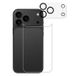 iPhone 17 Pro Max 2-en-1 Ensemble protecteur en verre trempé pour le dos et l'objectif de l'appareil photo - Clair
