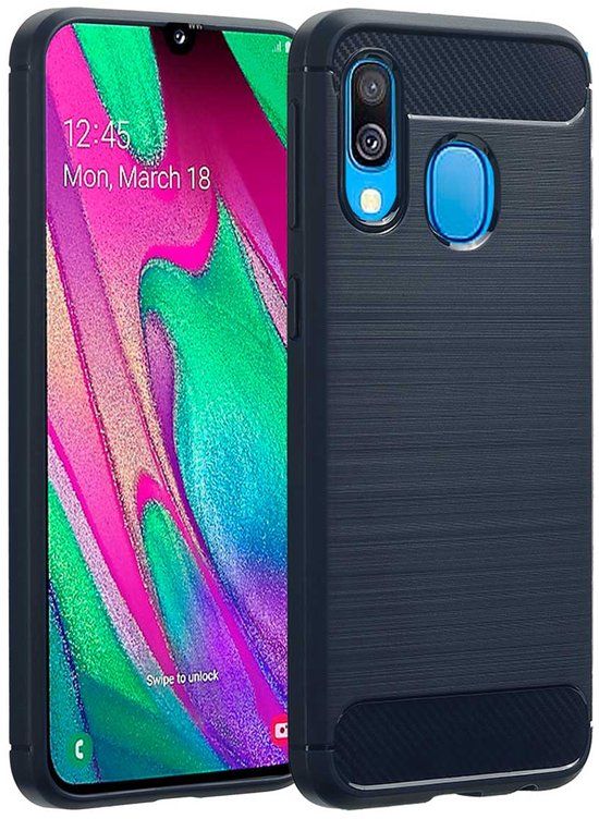 imoshion Brushed Backcover voor de Samsung Galaxy A40 - Donkerblauw