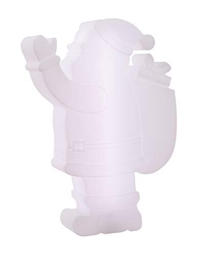 8 seasons design | Kerstman verlicht decoratiefiguur Shining Santa (E27, 78 cm groot, IP44, weer- en UV-bestendig, voor binnen en buiten) wit