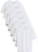 Next - Heren - Set van 6 basic katoenen T-shirts met ruimvallende pasvorm - Wit