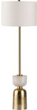 Padiro lampadaire - 30,5 x 30,5 x 127 cm - Blanc / Doré