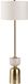 Padiro lampadaire - 30,5 x 30,5 x 127 cm - Blanc / Doré