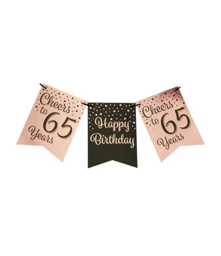 Paper Dreams Party Flag Banner Rose/Black - 65