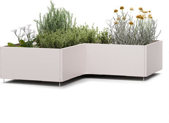 Blumfeldt Versagrow - Hoge kweekbak met 8 modules - Vintage-Creme