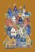 Whimsical Town Watercolor Lined Notebook: Mustard Amber Aesthetic Village & Cute Houses Illustration Journal, 6x9 Lined Pages for Travelers, Dreamers, and Daily Notes
