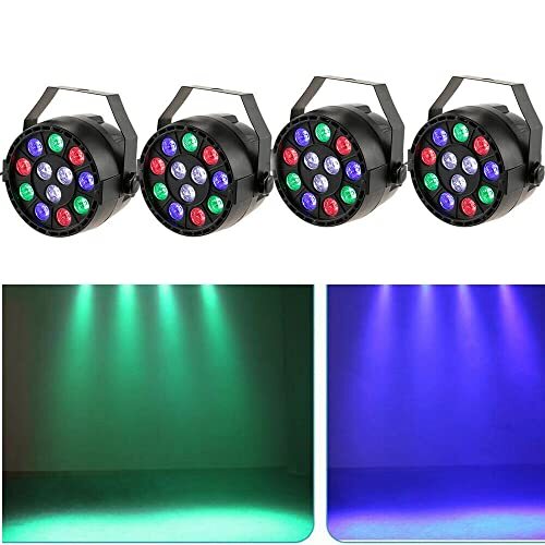 RibasuBB 4x15W LED Par Light 12 LED spots DMX podiumlicht disco lichteffecten RGBW koplampen voor DJ disco licht bruiloft feestlicht