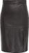 ONLY imitatieleren midi rok met split - donkerbruin