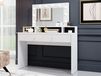 Coiffeuse ARIASSE 1 tiroir blanc/blanc brillant
