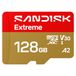 SANDISK Extreme microSDXC UHS-I-kaart + SD Adapter, 128 GB