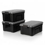 IRIS Store It All Boîte de rangement - 40L - Noir/Gris - Set de 3