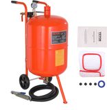 VEVOR Mobiel Zandstraalapparaat 75,7 L Zandstraalsysteem Ca. 244 Cm Werkslang Zandstraler 60-110 Psi Werkdruk Ideaal voor Het Verwijderen van Roest, Verf, Vlekken en Het Polijsten van Grote Vlakken