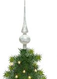 Decoris piek kerst - blanc givre - 26 cm - verre - mat