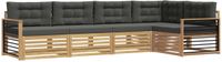 vidaXL - Buiten - bank - set - 6 - st - Wit - en - antracietkleurig - Polyester