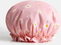 Go Go Gadget - Dubbele-laag-Douchemuts - Shower Cap - Pink Daisy - Waterdicht - Badmuts - Bedekking voor Vrouwenhaar - Doucheaccessoires