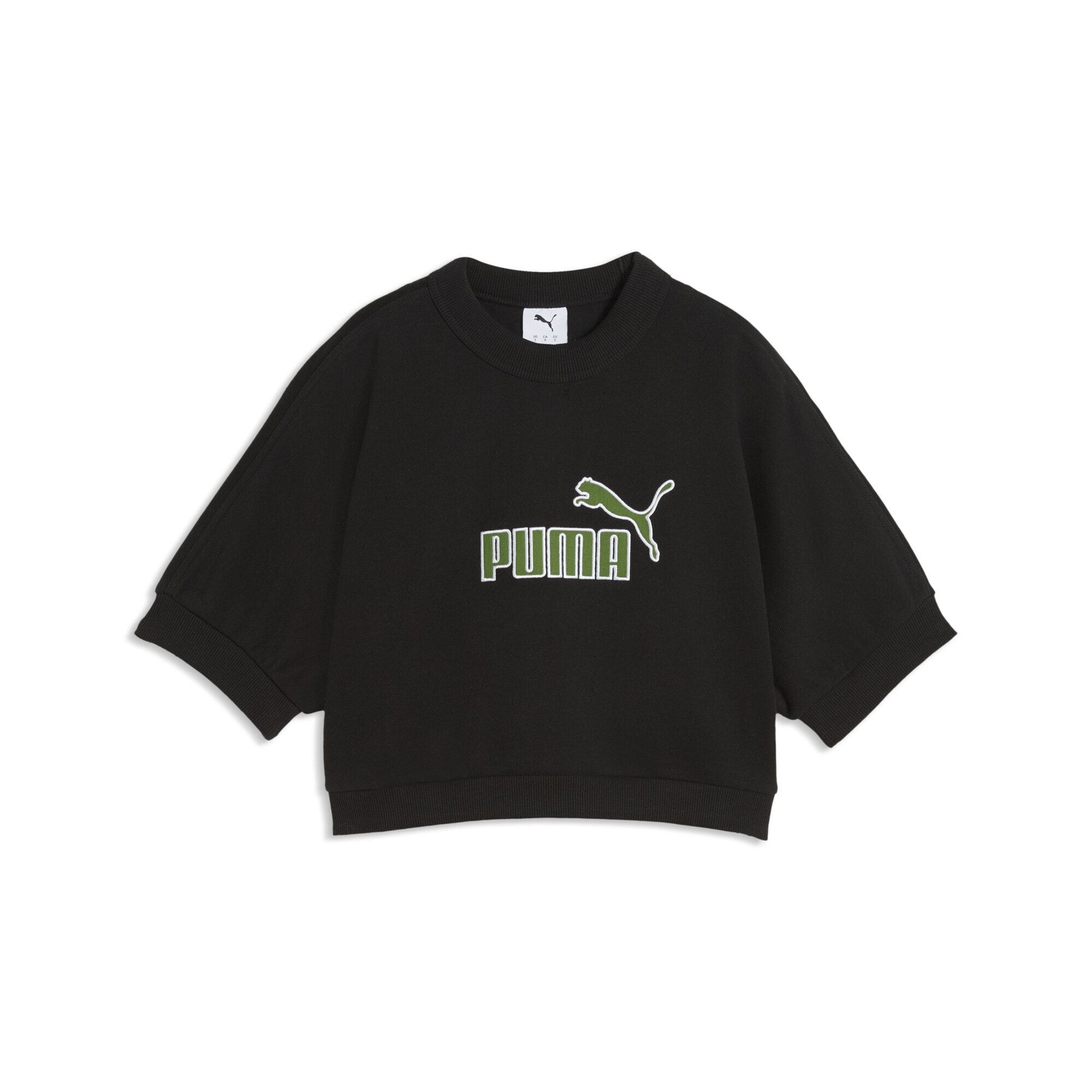 PUMA Essentials Elevated Nr. 1 Logo Relaxed Sweatshirt voor Dames, Zwart, Maat L