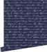 Esta Home behang handgeschreven latijnse bloemennamen donkerblauw - 128040 - 53 cm x 10,05 m