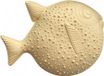 Icecat Tapis sensoriel, tapis tactile, forme de poisson, 1 pièce, beige, doux