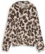 Tom Tailor Gezellig T-shirt met lange mouwen en patroon - Maat XL - beige melange brown leo print