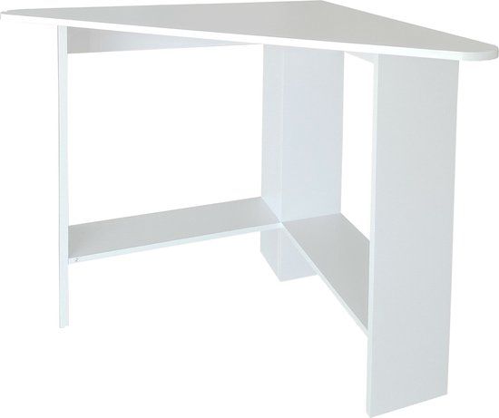 Viking Choice Hoekbureau - houten bureau - 102x72x74 cm - wit