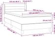 vidaXL Boxspring met matras stof zwart 100x200 cm