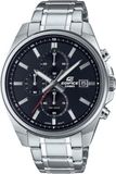 CASIO Edifice herenhorloge EFV-610D-1AVUEF, roestvrij staal, zwart, chronograaf, datumweergave, waterdicht tot 10 ATM