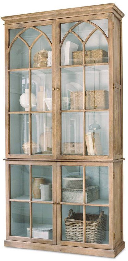 LOBERON Kast Garrard antiekbruin/lichtgrijs