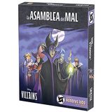 Asmodee De verzameling van het kwaad, jeu de société de rôles cachés avec des méchants Disney, basé sur Les Loups-Garous de Thiercelieux, à partir de 10 ans, 6 à 12 joueurs, 30 minutes, espagnol