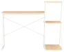 Bureau met Legplank in Blanc en Eiken