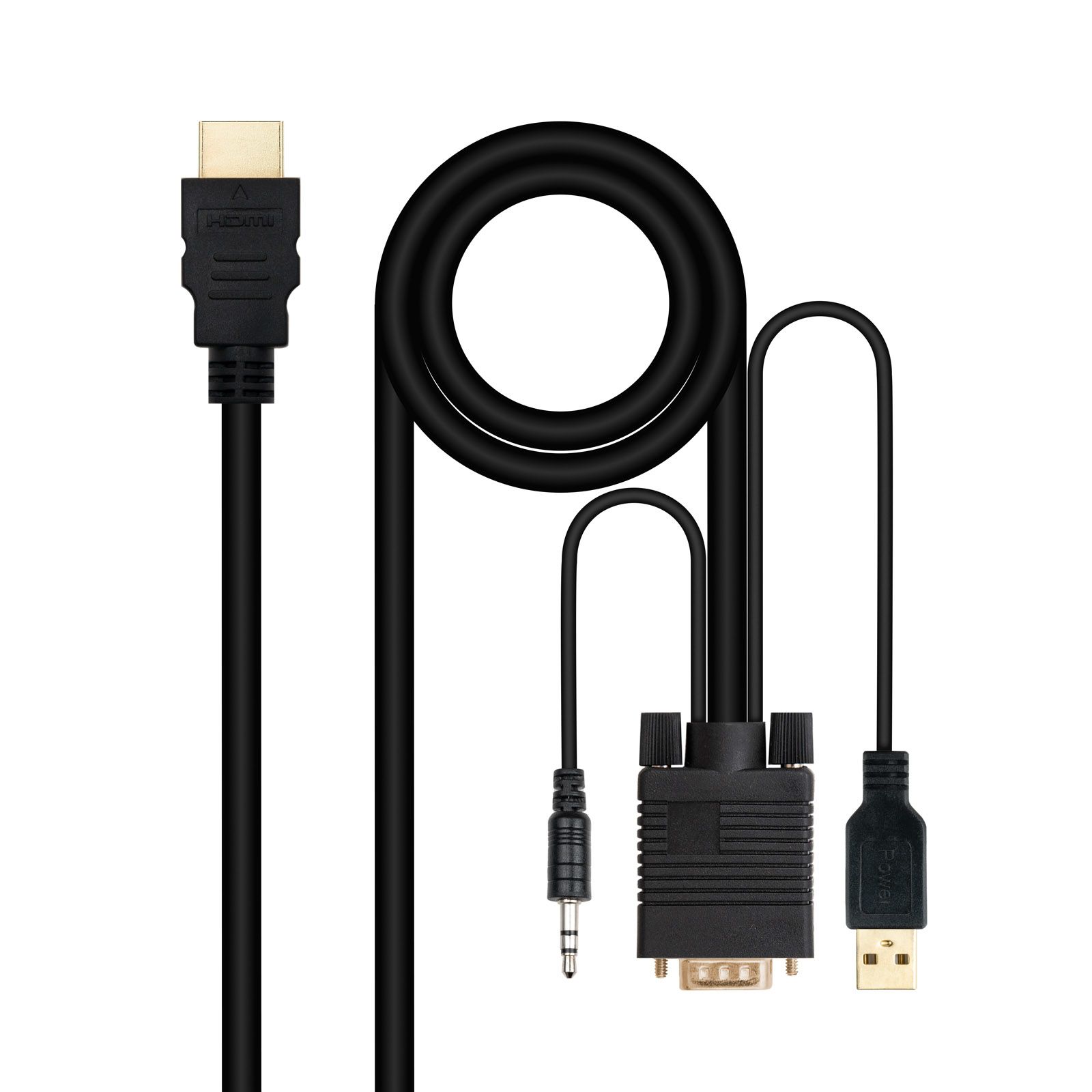 Nanocable HDMI naar VGA Adapter - 1.8m - Black