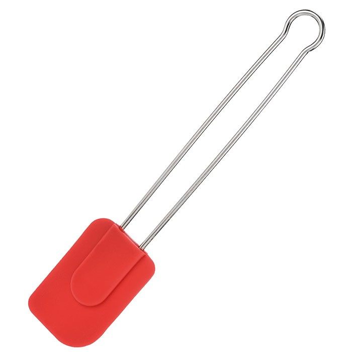 Westmark Silicone Deegschraper - Rood - RVS Handvat - Vaatwasserbestendig