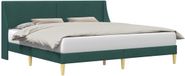 vidaXL Bedframe Donkergroen Stof Tweepersoons