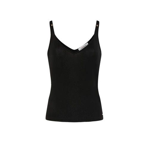 Morgan Fine Knit Spaghetti Top Black