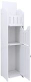 Dailygoods Porte-rouleau de papier toilette blanc, petite armoire de rangement de salle de bain avec portes, armoire de rangement de salle de bain mince, petits espaces, armoire d'angle