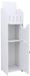 Dailygoods Porte-rouleau de papier toilette blanc, petite armoire de rangement de salle de bain avec portes, armoire de rangement de salle de bain mince, petits espaces, armoire d'angle