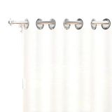 Soleil d'Ocre Alix Curtain with Eyelets Polyester White 135 x 250 cm