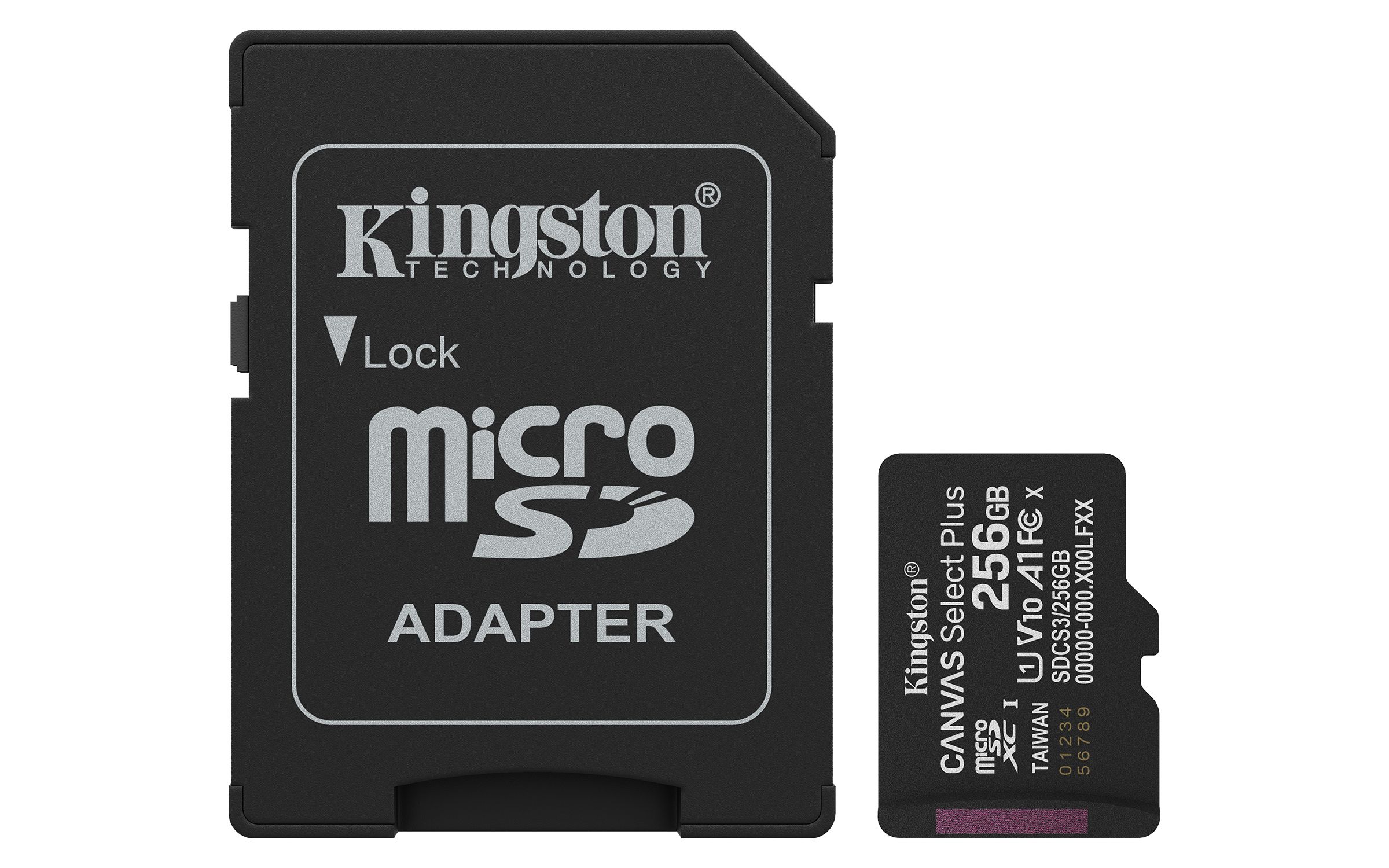 Kingston Technology 256GB microSDXC Canvas Select Plus Gen3 150MB/s A1 + Adapter
