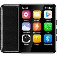 ELVANZA Muziekspeler, 2,4-inch speler, MP3/MP4-speler, Bluetooth/FM-muziekspeler, zwart 32 GB