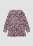s.Oliver Robe Rose Fleurie Manches Longues Col Rond Coupe A-line Enfants 98