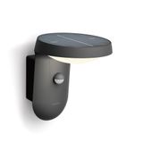 Philips Hue Philips Tyla Solar LED Wall Light - Anthracite - Round - With Sensor