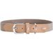 HUNTER Hondenhalsband TRINO, grijs/natuur, rundleer, katoen, maat 55