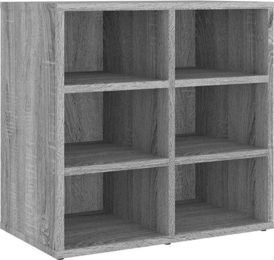 vidaXL Schoenenkast 52,5x30x50 cm grijs sonoma eikenkleurig