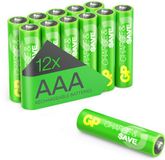 GP Charge&Save, oplaadbare Batterijen AAA 650mAh, NiMH – 12 stuks