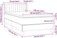 vidaXL Boxspringbed met matras, donkerblauw, 90x190 cm, fluweel